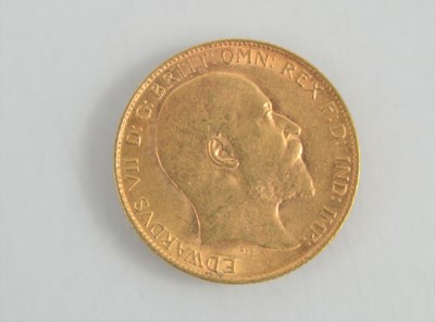Lot 138 - An Edward VII gold half sovereign dated 1910.