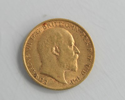 Lot 143 - An Edward VII gold half sovereign dated 1906.
