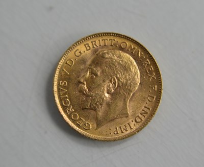 Lot 144 - A George V gold half sovereign dated 1911.