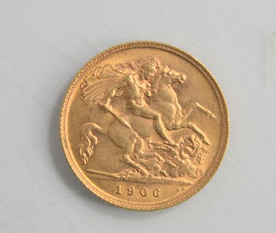 Lot 146 - An Edward VII gold half sovereign dated 1906.