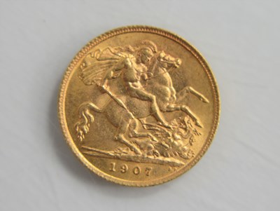 Lot 154 - An Edward VII gold half sovereign dated 1907.