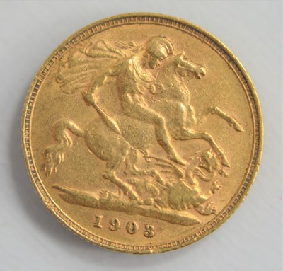 Lot 156 - An Edward VII gold half sovereign dated 1903.