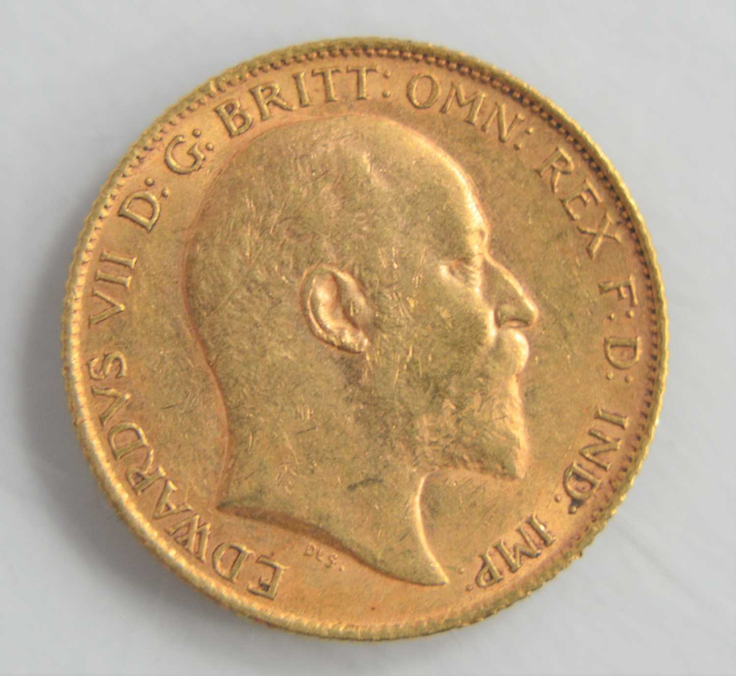 Lot 159 - An edward VII gold half sovereign dated 1910.