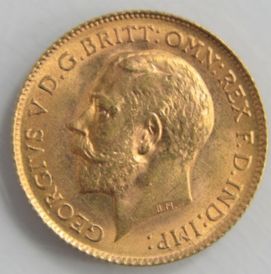 Lot 166 - A George V gold half sovereign dated 1919.