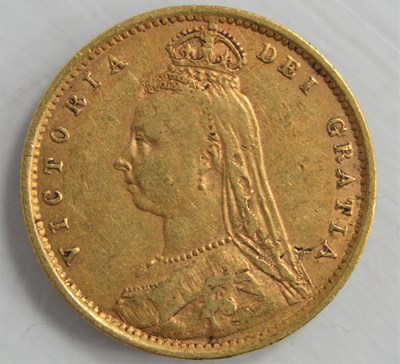 Lot 171 - A Victoria gold half sovereign dated 1892.