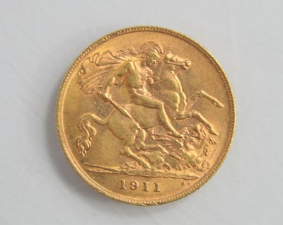 Lot 177 - A George V gold half sovereign dated 1911.