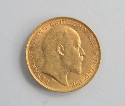 Lot 179 - An Edward VII gold half sovereign dated 1908.