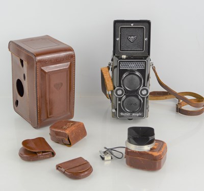 Lot 340 - A Rollei Magic TLR camera number 25113816 with...