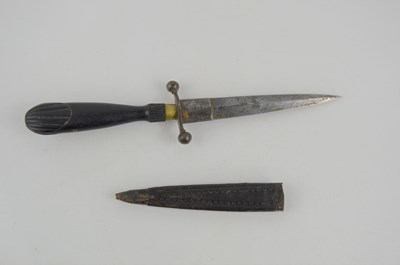 Lot 230 - A 19th century Masonic "Memento Mori" dagger...