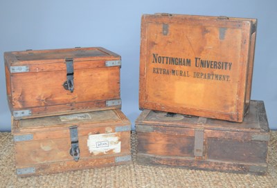 Lot 245 - Four early 20th century wooden storage cases,...