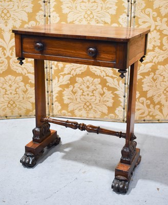 Lot 448 - A 19th century rosewood side table with single...