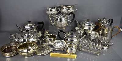 Lot 55 - A group of silver plateware to include two...