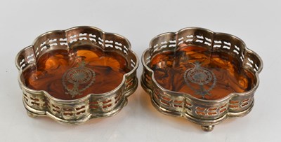 Lot 56 - A pair of silver plate and faux tortoiseshell...