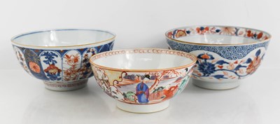 Lot 290 - Three Chinese porcelain bowls, one decorated...