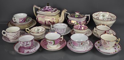 Lot 201 - A selection of Victorian lustre ware, to...