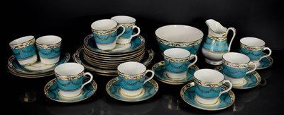 Lot 199 - A Victorian porcelain part tea set, with a...