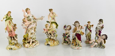 Lot 207 - A group of German porcelain figurines, to...