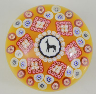 Lot 85 - A Baccarat "Goat" gridel and millefiori...