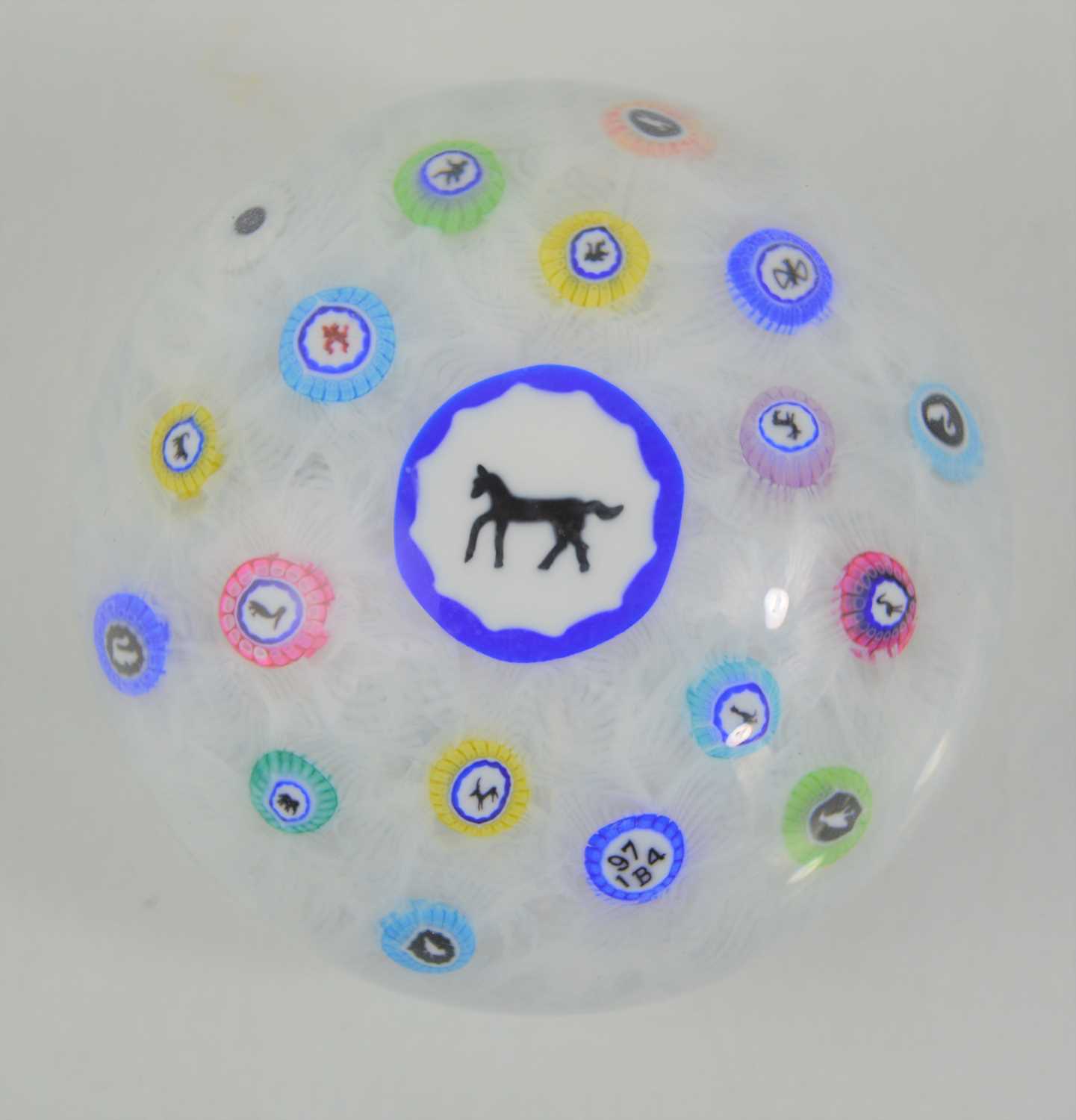 Lot 86 - A Baccarat "Horse" gridel paperweight number...