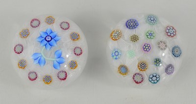 Lot 71 - Two Peter McDougall glass paperweights flower...