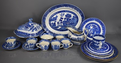 Lot 117 - A group of Victorian and later blue and white...