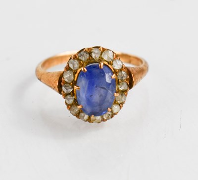 Lot 66 - A Georgian gold (untested), sapphire and...