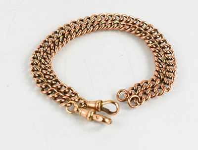 Lot 137 - A 9ct rose gold twin chain, 12.8g.