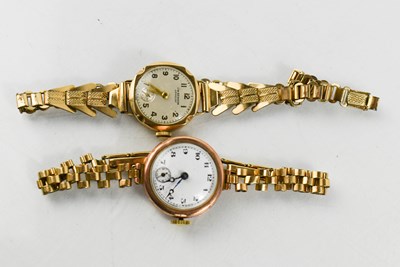 Lot 269 - A 9ct rose gold cased wristwatch with 12ct...