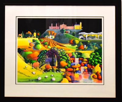 Lot 408 - Kelvin Burgoine (20th century): landscape with...