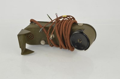 Lot 358 - A vintage army field telephone.