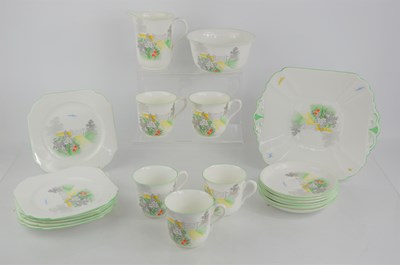 Lot 155 - A Shelley part tea service comprising cups and...