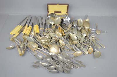 Lot 64A - A quantity of silverplated cutlery together...