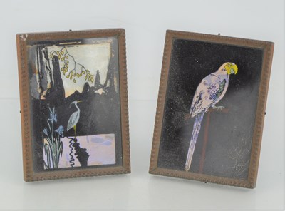 Lot 396 - Two early 20th century butterfly wing pictures...