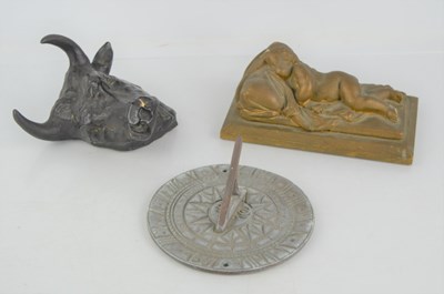 Lot 236 - A 19th century bronze sundial dated 1830...