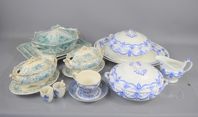 Lot 186 - A group of Victorian ceramics to include...