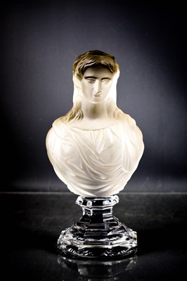 Lot 131 - A 20th century Baccarat glass bust of the...