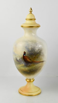 Lot 137 - A Royal Worcester vase and cover by James...