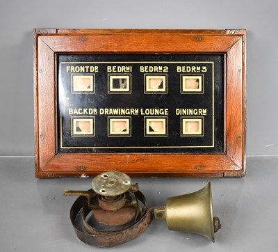 Lot 209 - A 19th century country house servants bell box,...