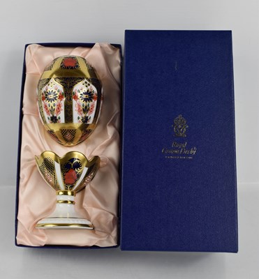 Lot 158 - A Royal Crown Derby Faberge egg in the 1128...