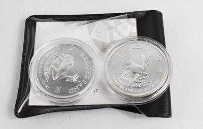 Lot 58 - Two silver 1oz Krugerrands, mint.