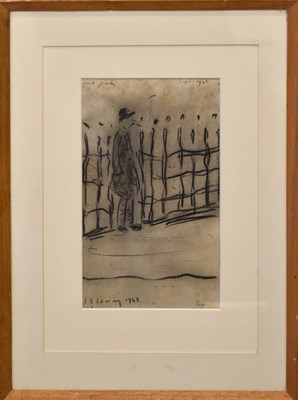 Lot 421 - A LS Lowry print of a sketch of man by...