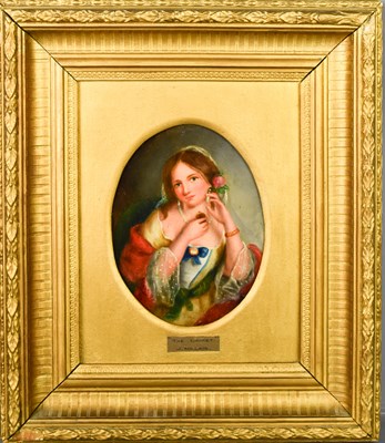 Lot 413 - A 19th century oil on board, portrait of a...