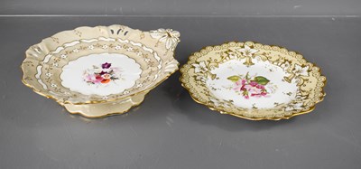 Lot 194 - A Victorian porcelain comport and similar...