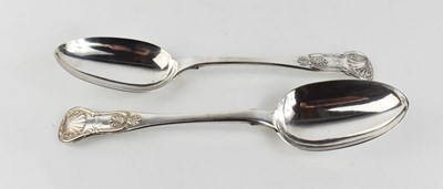 Lot 19 - A pair of William IV tablespoons with the...