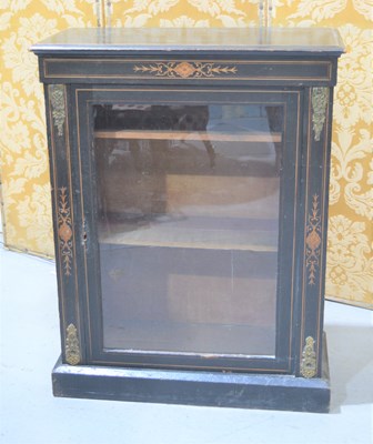 Lot 462 - A 19th century pier cabinet, with ebonised...