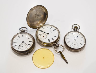 Lot 254 - A silver cased pocket watch, of full hunter...