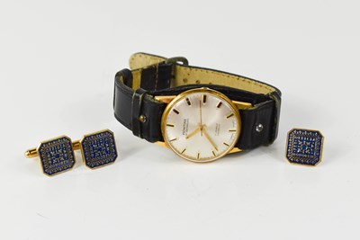 Lot 260 - A pair of silver gilt cufflinks and matching...