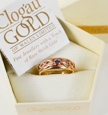 Lot 149 - A Clogau of Wales 9ct gold and sapphire ring,...