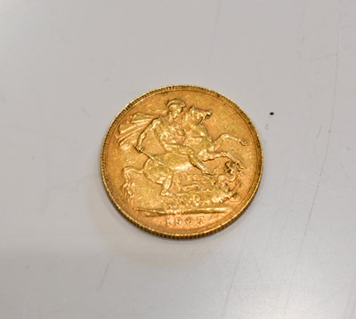 Lot 248 - An Edward VII full gold sovereign with Perth...