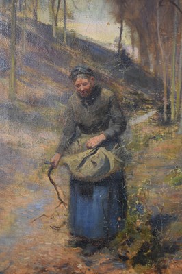 Lot 402 - Walter Wallis (fl.1851-1891): Woman collecting...